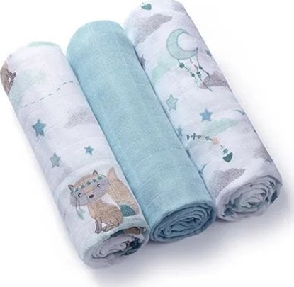 Picture of BabyOno 397/12 PIELUSZKI BAMBUSOWE 3SZT NIEBIESKI