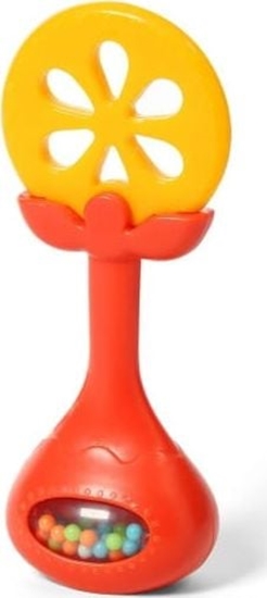 Picture of BabyOno 499/01-EDUKACYJNY GRYZAK Z GRZECHOTK JU ICY ORANGE