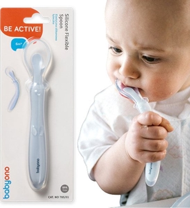 Picture of BabyOno 785/01 YECZKA SILIKONOWA ELASTYCZNA NIEBIESKA
