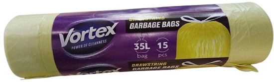 Picture of BAGS GARBAG VORTEXDRAWSTR YELO 35L 15PC