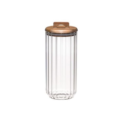 Attēls no Bakalejas trauks Maku stikla ar vāku akācijas 1.4l