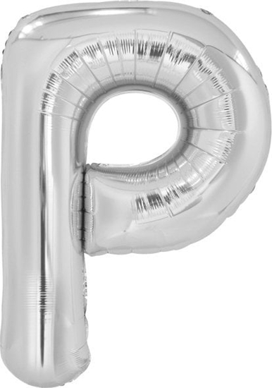 Изображение Balon foliowy litera P srebrna 60,5x86cm