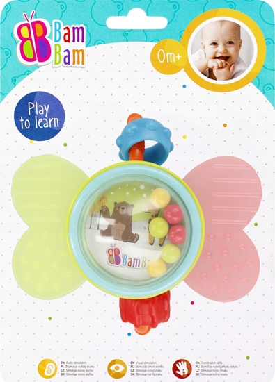 Picture of BamBam BAM BAM GRZECHOTKA MOTYLEK 15X20X8 B/C 24/96