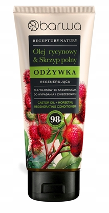 Attēls no BARWA Receptury Natury Odywka regenerujca do wosów ze skonnoci do wypadania i zniszczonych - Olej Rycynowy & Skrzyp Polny