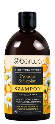 Attēls no BARWA Receptury Natury Szampon oczyszczajcy do wosów cienkich i przetuszczajcych si - Propolis & opian
