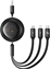 Picture of Baseus 3-in-1 Baseus Free2Draw USB to M+L+C 100W cable, 1.1 m (black)