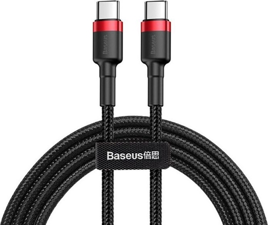 Изображение Baseus Baseus CATKLF-H91 USB-C - USB-C PD QC cable 60W 3A 480Mb/s 2m - black and red
