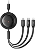 Изображение Baseus Fast Charging Cable 3in1 Baseus Free2Draw, USB to micro USB+USB-C+Lightning, 3.5A, 1.1m (black)