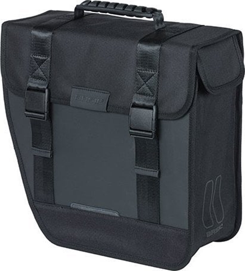Picture of Basil Sakwa miejska pojedyncza BASIL TOUR WATERPROOF SINGLE PANNIER BAG LEFT 14L, Hook On System, wodoodporna left black (NEW 2024)