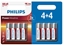 Attēls no Bateria alkaliczna, AA (LR6), AA, 1.5V, PHILIPS, blistr, 8-pack, LR06P8BP/10, Power Alkaline, 4+4