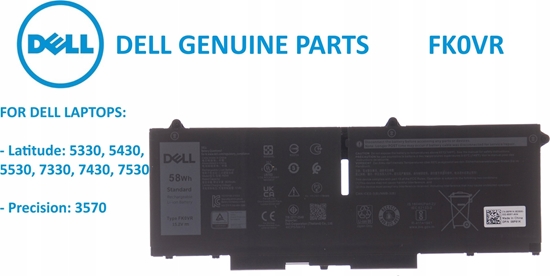 Изображение Bateria Dell Btry,Pri,54Whr,3C,Lith,Swd