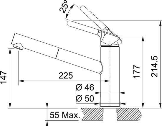 Picture of Bateria kuchenna Franke Orbit stojca kamienny szary (115.0623.141)