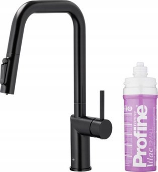 Picture of Bateria kuchenna KFA DUERO PURE STYLE PULL-OUT BATERIA KUCHENNA Z FUNKCJ FILTRACJI WODY I WYCIGAN WYLEWK + ZESTAW FILTRUJCY PROFINE LILAC S, CZARNA