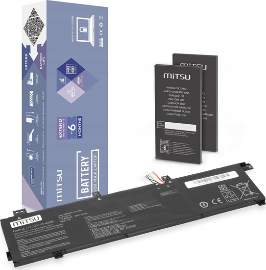 Picture of Bateria Mitsu Bateria C31N1843 do Asus VivoBook S432F S432FA S432FL S532F S532FA S532FL