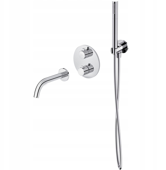 Picture of Bateria wannowa Cersanit SET B724 Zestaw wannowy podtynkowy ZEN chrom (S952-034)