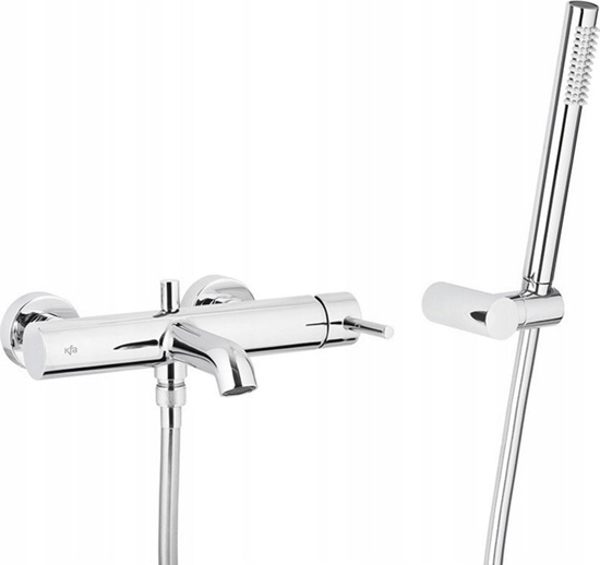 Picture of Bateria wannowa KFA BATERIA MOZA WANNOWA CIENNA, POZIOMA, CHROM Z KOMPLETEM NATRYSKOWYM PUNKTOWYM PREMIUM