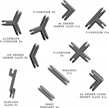 Attēls no Battle Systems Ltd BattleSystems: Plastic Terrain Clips - Gray
