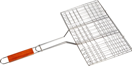 Изображение BBQ RUSZT SIATKA KOSZYK DO GRILLOWANIA RYB E-6256