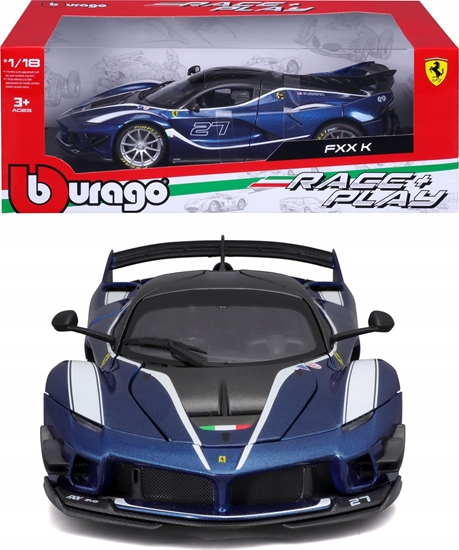 Picture of Bburago Ferrari FXX-K Evo #27 blue 1:18 BBURAGO
