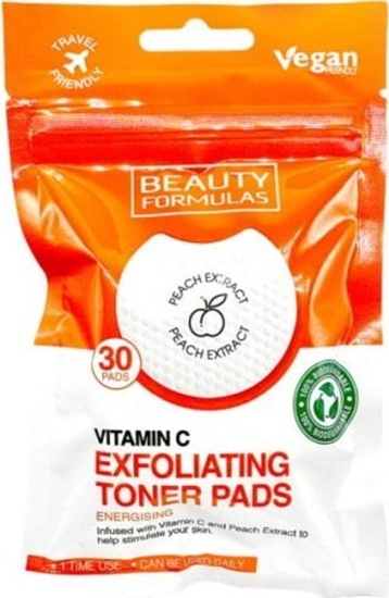 Picture of Beauty Formulas BEAUTY FORMULAS_Exfoliating Toner Pads nasczone patki zuszczajce z Witamin C 30szt.