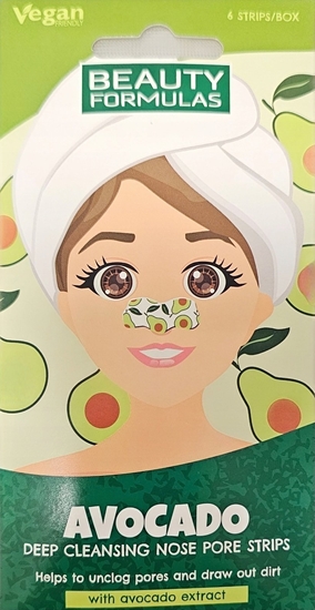 Picture of Beauty Formulas BEAUTY FORMULAS_Paski na nos gboko oczyszczajce Awokado 6szt
