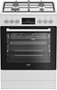 Picture of BEKO Cooker | FBM62330GWDTN | Hob type Gas | Oven type Electric | White | Width 60 cm | Grilling | LED | Depth 60 cm | 72 L