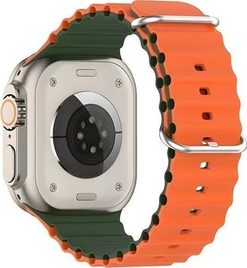 Picture of Beline Beline pasek Apple Watch Silicone Waves 42/44/45/49mm zielono-pomaraczowy /green-orange box