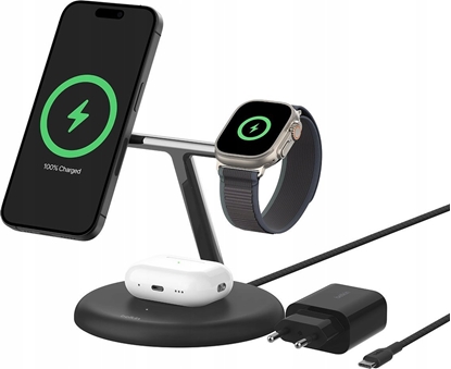 Attēls no Belkin Boost Charge Pro Magnet. 3-in-1 Pad.Qi2 bl. WIZ023vfBK