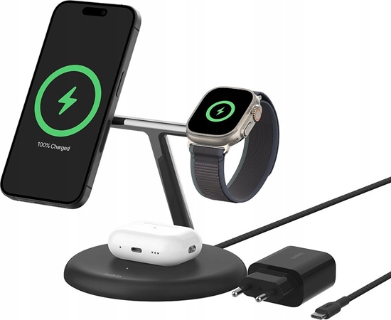 Изображение Belkin Boost Charge Pro Magnet. 3-in-1 Pad.Qi2 bl. WIZ023vfBK