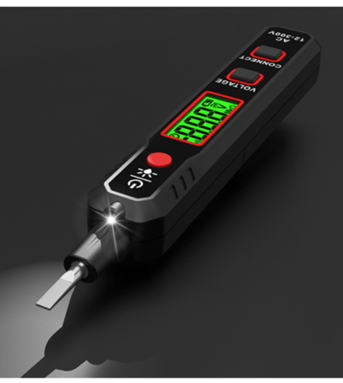 Picture of Bezkontakta sprieguma un diožu testeris / displejs / lukturītis / skaņas signāls / AC 12-300 V