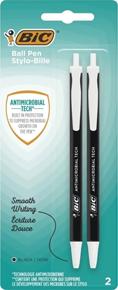 Picture of Bic Kuglepen BIC Antimicrobial Tech Medium sort - certificeret som antimikrobiel overfladebeskyttelse - (2 stk.)