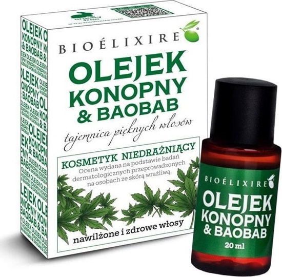 Picture of Bioelixire Bioelixire Olejek konopny i baobab do wosów rednio i wysokoporowatych 20ml