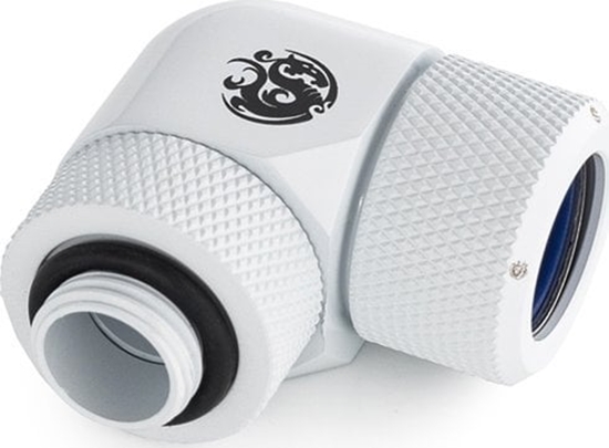 Picture of BitsPower Bitspower Advanced Multi-Link Adapter Anschluss 90 Grad G1/4 Zoll AG auf 14mm AD Hardtube - drehbar, weiß