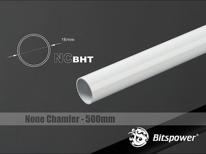 Изображение BitsPower Bitspower None Chamfer Brass Hard Tubing 16mm AD, 500mm - weiß