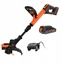 Изображение Black & Decker Akumuliatorin oliapjov su 25 cm amenimis, 18V, Juodas & Decker [BCSTR918D1-QW] 2,0Ah