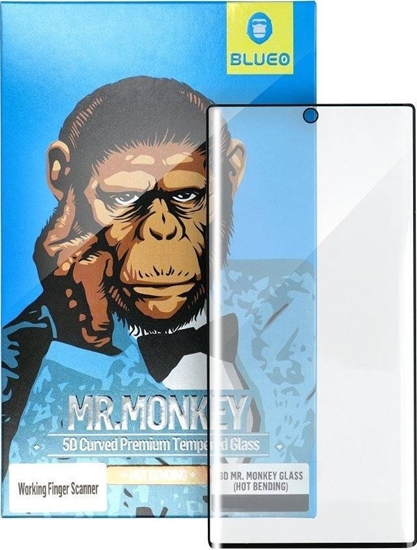 Picture of Blueo Szko Hartowane 5D Mr. Monkey Glass - do Samsung Galaxy S22 czarny (Strong Lite)