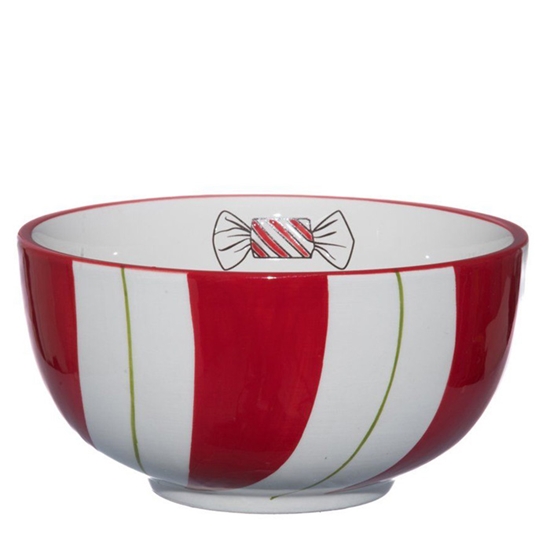 Picture of Bļoda Winteria Strīpaina 750ml balta, sarkana