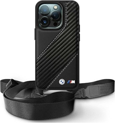 Изображение BMW BMHCP16X23PSCCK iPhone 16 Pro Max 6.9" czarny/black hardcase M Edition Carbon Stripe & Strap