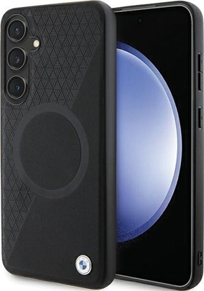 Изображение BMW BMW BMHMS24M23RTPK S24+ S926 czarny/black hardcase Signature Leather Half Textured & Circle MagSafe