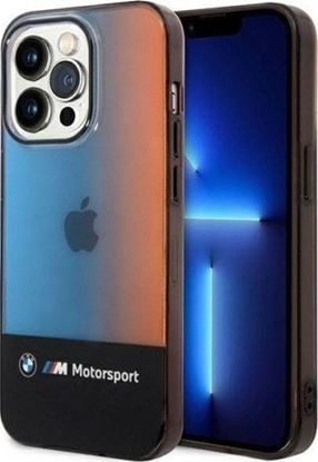 Attēls no BMW Etui BMW BMHCP14X22HMGK Apple iPhone 14 Pro Max czarny/black Half Tricolor