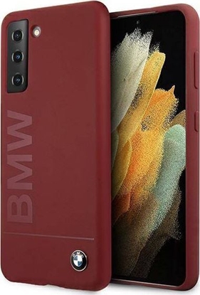 Изображение BMW Etui BMW BMHCS21MSLBLRE S21+ G996 czerwony/red hardcase Silicone Signature Logo