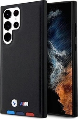 Attēls no BMW Etui BMW BMHCS23L22PTDK Samsung Galaxy S23 Ultra czarny/black Leather Stamp Tricolor