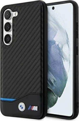 Изображение BMW Etui BMW BMHCS23M22NBCK Samsung Galaxy S23+ Plus czarny/black Leather Carbon