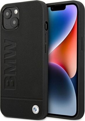 Attēls no BMW Etui BMW do iPhone 14 Plus 6,7" czarny/black Leather Stamp
