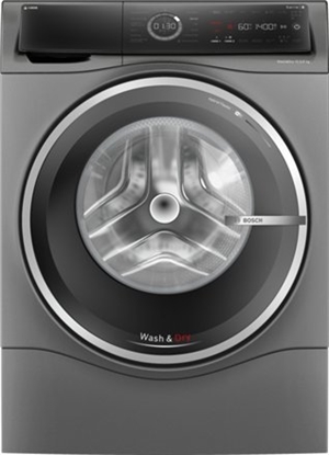 Изображение Bosch | Washing Machine | WNC254ARSN | Energy efficiency class A/D | Front loading | Washing capacity 10.5 kg | 1400 RPM | Depth 62.2 cm | Width 59.8 cm | LED | Drying system | Drying capacity 6 kg | Steam function | Dosage assistant | Grey