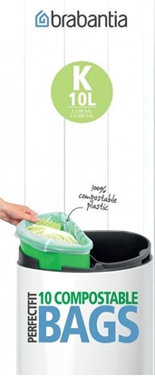 Изображение Brabantia PerfectFit Bin Liner compostable Type K, 10L, 10 bags