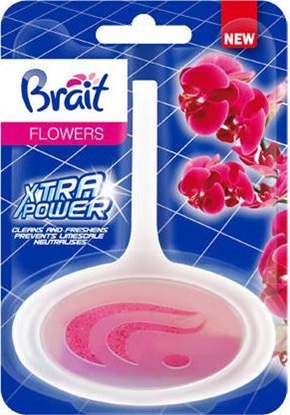 Изображение Brait Brait Xtra Power Kostka toaletowa do WC w koszyku -  Flowers 40g