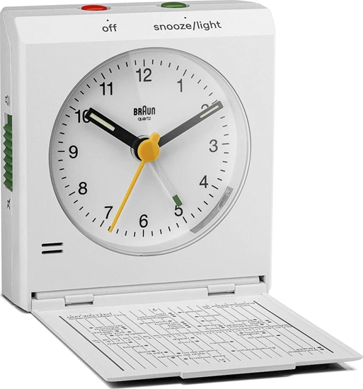 Picture of Braun BC 05 W  Quartz Foldable Alarm Clock White