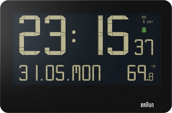 Picture of Braun BC 14 black Radio Wall Clock digital