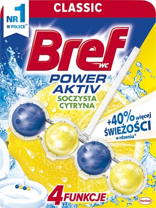 Picture of Bref Zawieszka WC kulki BREF POWER ACTIV CH-lkkbpkole0050x010 Lemon 50g